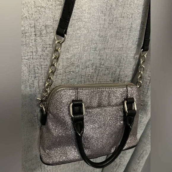 Liz Claiborne Silver and Black Women's Handbag - Picture 4 of 4